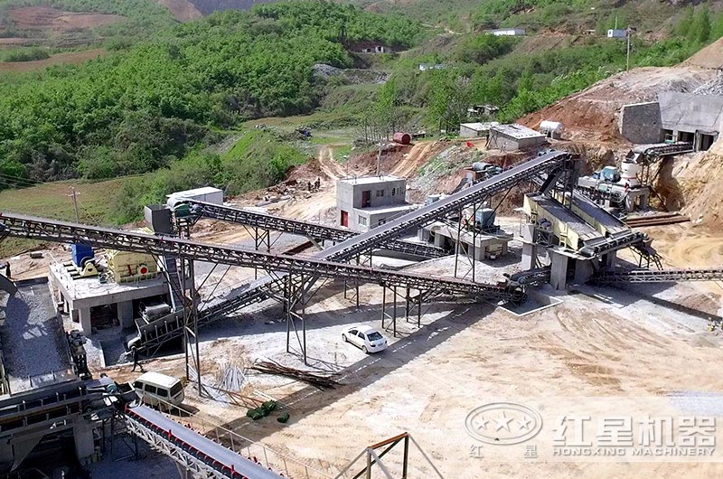 800吨大型石料厂生产线现场